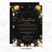 Invitation Snowflakes de Noël Sparkings et Snowmen