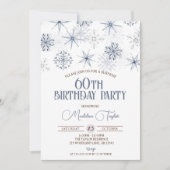 Invitation Snowflakes d'hiver 60e anniversaire (Devant)