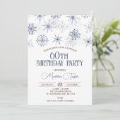 Invitation Snowflakes d'hiver 60e anniversaire (Debout devant)