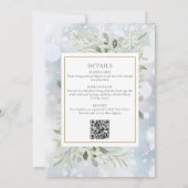 Invitation Snowflakes d'hiver Baby shower verdoyant (Dos)