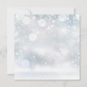 Invitation Snowflakes d'hiver Baby shower verdoyant (Dos)