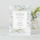 Invitation Snowflakes d'hiver Bridesmaids de verdure Déjeuner (Debout devant)