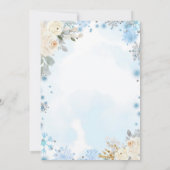 Invitation Snowflakes d'hiver Onederland 1er anniversaire Flo (Dos)