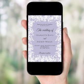 Invitation Snowflakes dusty lavender winter wedding