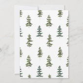 Invitation Snowflakes Gold Forêt moderne Forêt rustique (Dos)
