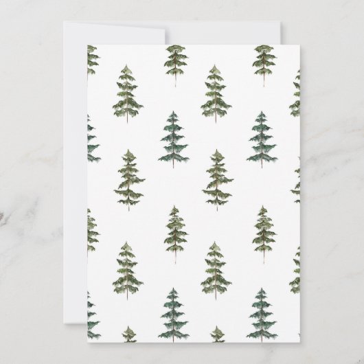 Invitation Snowflakes Gold Forêt moderne Forêt rustique (Dos)