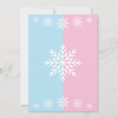 Invitation Snowflakes hiver Révélation de genre (Dos)
