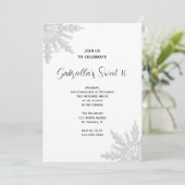 Invitation Snowflakes hiver Sweet 16 Anniversaire (Debout devant)