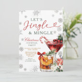 Invitation Snowflakes Jingle & Mingle Christmas Cocktail  (Debout devant)