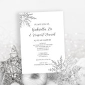 Invitation Snowflakes Mariage d'hiver