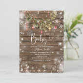 Invitation Snowflakes Noël Ornement Fête de Noël (Debout devant)