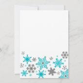 Invitation Snowflakes ONE derland Anniversaire Invitation-Aqu (Dos)