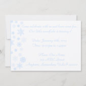Invitation Snowflakes Onederland 1er anniversaire Bleu (Dos)