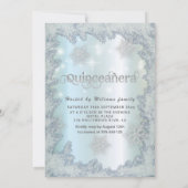 Invitation Snowflakes robe bleue ombre tiara Quinceañera (Dos)