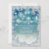 Invitation Snowflakes Robe en argent ombre tiara Quinceañera (Dos)
