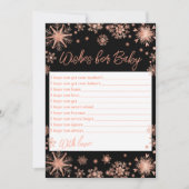 Invitation Snowflakes rose Gold Wives For Baby (Devant)