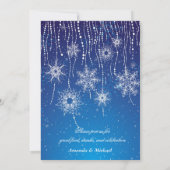 Invitation Snowflakes Royal Blue Glam Diner Party (Dos)