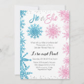 Invitation Snowflakes Sexe hiver révéler l'invitation (Devant)