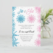 Invitation Snowflakes Sexe hiver révéler l'invitation (Debout devant)