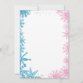 Invitation Snowflakes Sexe hiver révéler l'invitation (Dos)