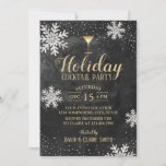 Invitation Snowflakes Silver moderne Chalkboard Fête<br><div class="desc">Fête Cocktail Fête moderne Silver Snowflakes Chalkboard Invitations.</div>