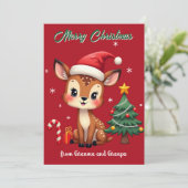 Invitation Snowflakes & Snuggles Christmas card (Debout devant)