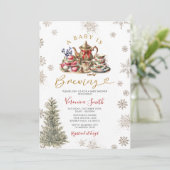 Invitation Snowflakes Thé Un bébé brasse du Baby shower (Debout devant)