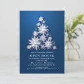 Invitation Snowflakes Tree NOËL VACANCES OPEN HOUSE (Debout devant)