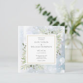 Invitation Snowflakes Verdure Aquarelle Feuille Mariage (Debout devant)