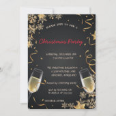 Invitation Snowflakes, Verre à vin Fête de Noël d'entreprise (Devant)