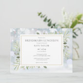 Invitation Snowflakes Winter Green Bridesmaids Luncheon (Debout devant)