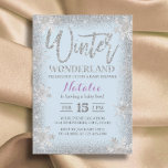 Invitation Snowflakes Winter Wonderland Baby shower<br><div class="desc">Parties scintillant d'argent moderne Snowflakes hiver Baby Shower Invitations.</div>