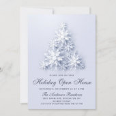 Invitation Snowflics Christmas Tree Holiday Open House (Devant)