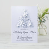 Invitation Snowflics Christmas Tree Holiday Open House (Debout devant)