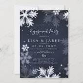 Invitation Snowflics de la Marine Partie d'engagement d'hiver (Devant)