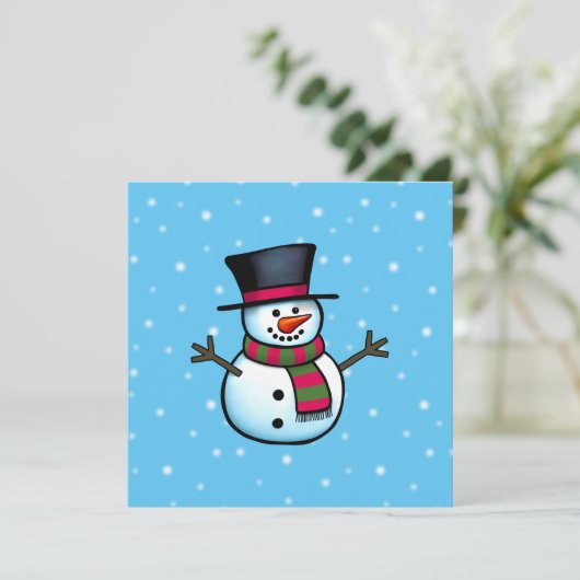 Invitation Snowman (Debout devant)