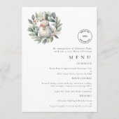 Invitation Snowman Business Logo Christmas Party Menu Card (Devant)
