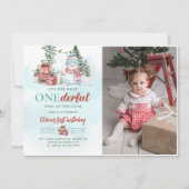 Invitation Snowman de Noël Onederday photo (Devant)