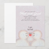 Invitation Snowman Famille Nouvelle Naissance Douche Invitati (Devant / Derrière)