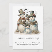Invitation Snowman Family Carolers Christmas Greeting | (Devant)