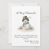 Invitation Snowman Family Carolers Christmas Greeting | (Dos)