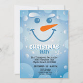 Invitation Snowman Fête de Noël (Devant)