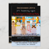 Invitation Snowman Fun Élégante fête de Noël (Devant / Derrière)