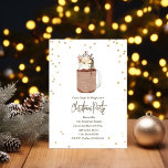 Invitation Snowman Mason Jar Milkshake fête de Noël<br><div class="desc">Le thème de la fête de Noël avec l'aquarelle illustrant l'illustration du milkshake en pot de chocolat surmonté de fudge,  crème fouettée,  caramel,  biscuit de Noël de flocon de neige,  arroses et bonhomme de neige de marshmallow. Le design est sur arrière - plan blanc entouré de confettis.</div>