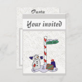 Invitation Snowman & Pôle Nord - (Devant / Derrière)