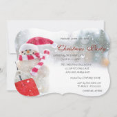 Invitation Snowman, Santa Hat, Fête de Noël de l'entreprise (Devant)