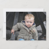 Invitation Snowman Winter Onederland Photo d'origine (Dos)