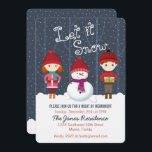 Invitation Snowman Winter Wonderland<br><div class="desc">Snowman Winter Wonderland Laisser Neige, Laisser Neige, Laisser Neige, Laisser Neige. Célébrez la saison avec ce thème d'hiver amusant et fantasque. Ce design hivernal se compose d'un bonhomme de neige amusant et aimant et de deux enfants gais vêtus de leurs chandails hivernaux les plus chauds. Amusez-vous avec les accessoires, les...</div>