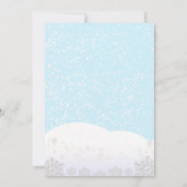 Invitation Snowman Winter Wonderland Photo Custom Birday (Dos)