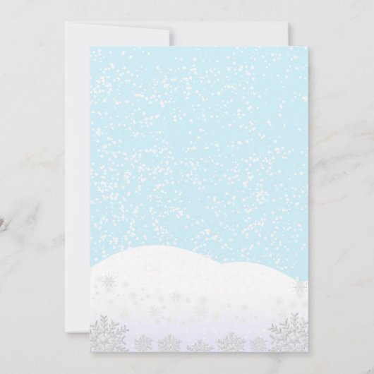 Invitation Snowman Winter Wonderland Photo Custom Birday (Dos)
